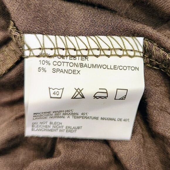 NWOT Army Green Short Sleeve Long Dress Sz S - Picture 5 of 5